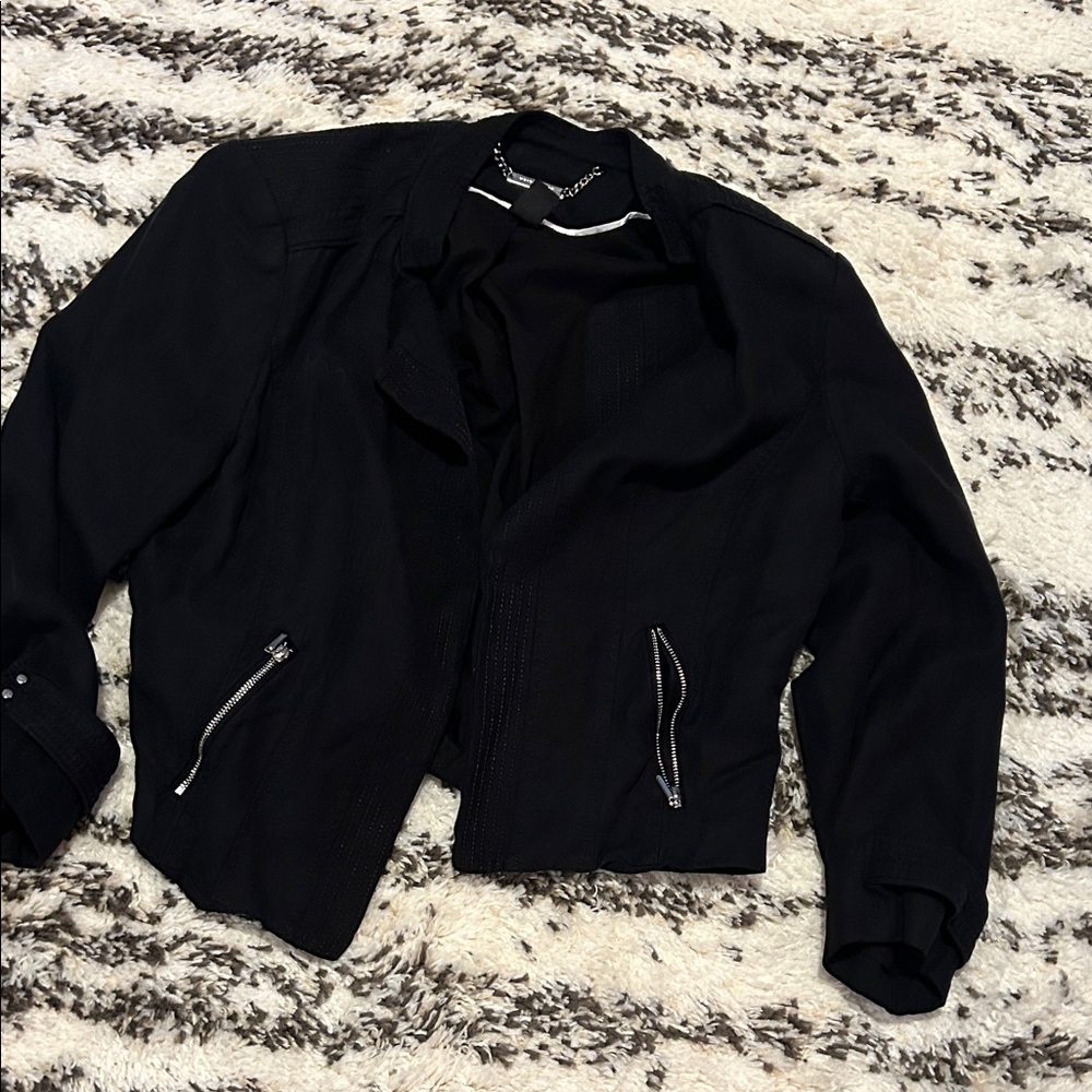 White House Black Market Black Leather Jacket
